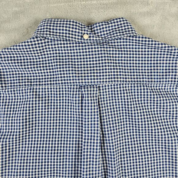 Levis Button Down Shirt Mens Large Slim Fit Blue Check Long Sleeve Pocket Office - Picture 8 of 10